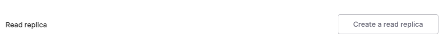 Create read replica button